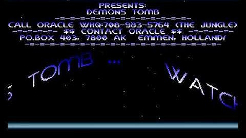 Oracle   Demons Tomb mp4 HYPERSPIN AMIGA INTRO CRACKTRO DEMO COMMODORE NOT MINE VIDEOS