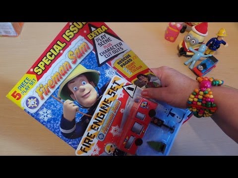 FIREMAN SAM MAGAZINE WITH FREE JUPITER FIRE ENGINE TRUCK TOY Comic in English