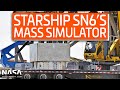 SpaceX Boca Chica - SN6 Mass Simulator arrives. High Bay into Level 4