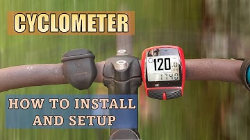 Bike cyclometer installation and setup, bicycle computer speedometer odometer mounting
