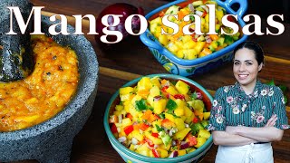 MANGO salsa made in a MOLCAJETE | UNIQUE mango salsa recipe | Mango SALAD