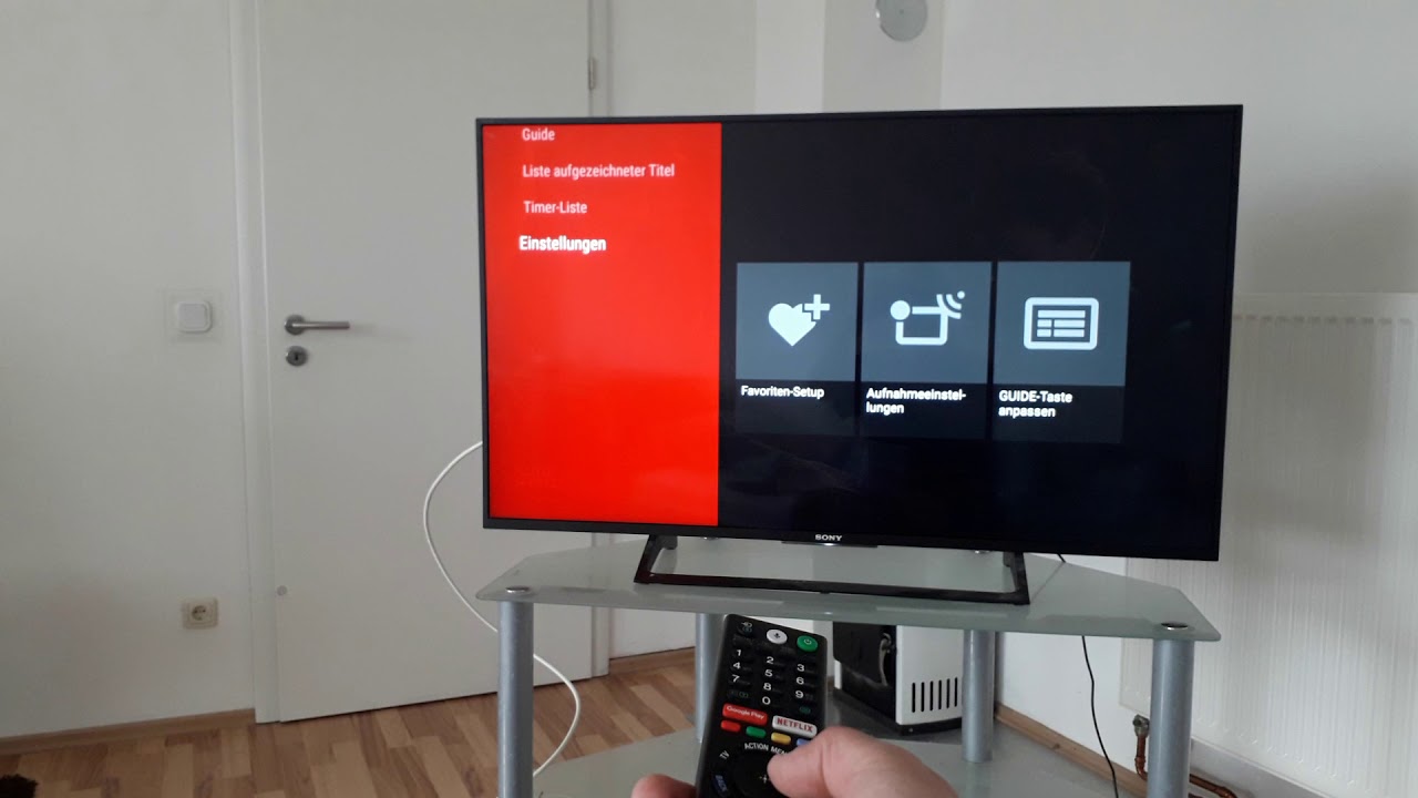 Sony Bravia KD XE Android 8.0/9.0 FAVORITEN SORTIEREN YouTube