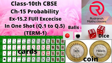 CBSE class 10 math Exercise 15.2 solutions || NCERT SOLUTIONS || CHAPTER 15 PROBABILITY || ex 15.2