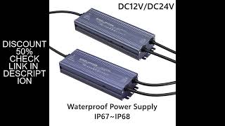 Waterproof Power Supply IP67 IP68 Lighting Transformer AC220V To DC 12V 24V LED Driver 100W 200W 300