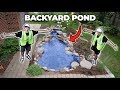 BUILDING A BACKYARD POND!! ... (parents didn't know)