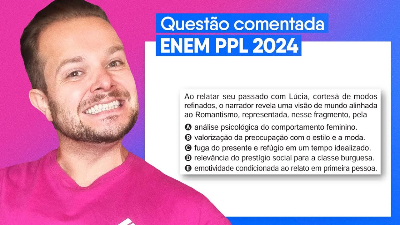 Questão ENEM PPL 2024 - Confessa que você foi na 
