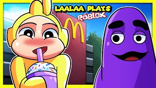 💛 ESCAPE GRIMACE SHAKE | LaaLaa Plays Roblox Purple Friends Story