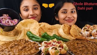 Chole Bhature,Dahi puri Eating Challenge 😋|Food challenge|Big Bites|Punishment 😂