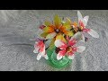 Decorative flowers made from plastic bottle.