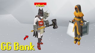 He got hit a 99 by Wintertodt... and Lost his Bank