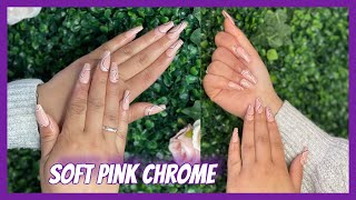 Soft Pink Chrome | Gel-X | Nails By Naia