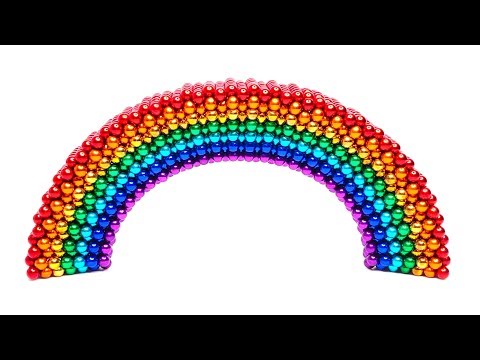 How To Build A Rainbow From 1026pcs 5mm Magnetic Balls 