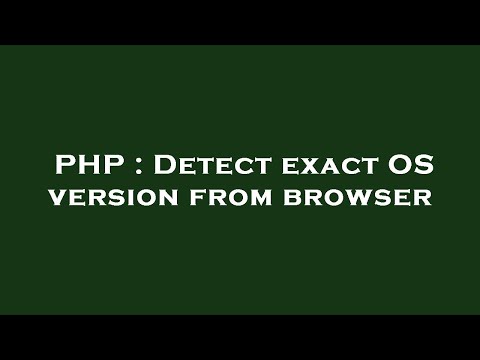 PHP : Detect