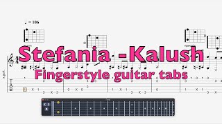 Stefanie - KALUSH | Fingerstyle guitar tabs на гітарі #kalushorchestra #stefania #fingerstyle #tabs