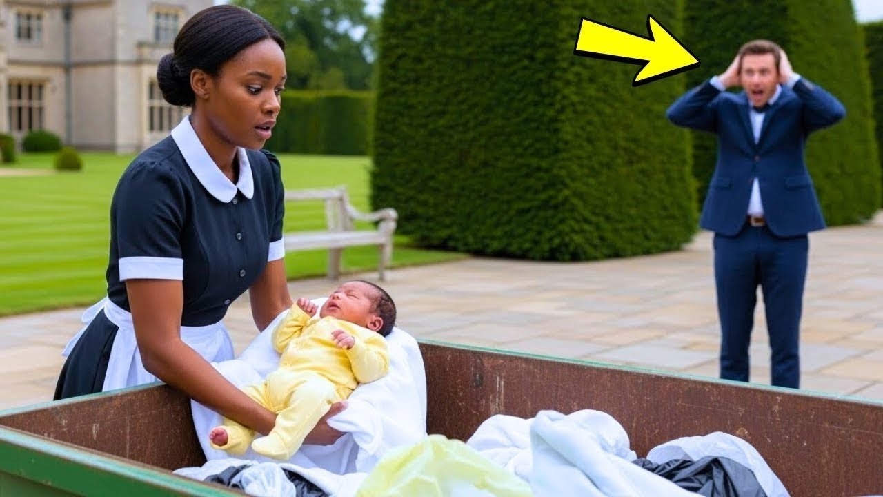 BILLIONAIRE ARRIVED HOME UNANNOUNCED AND FOUND HIS MAID AT DUMPSTER WITH A BABY—WHAT HE SAW SH