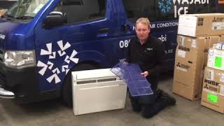 How to clean filters on a floor console heat pump