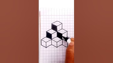 Pillar of cubes #3d #video #satisfyingvideo #cube #shape #illusion #easy #easyway