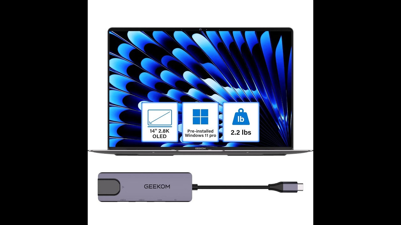 Review: GEEKOM GeekBook X14 Pro – 32GB RAM, 2TB SSD & 14″ 2.8K OLED Power!