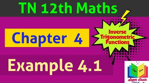 TN 12th maths Chapter 4 Example 4.1| Class 12 Maths 4th Chapter Example  4.1|Super brain mathematics