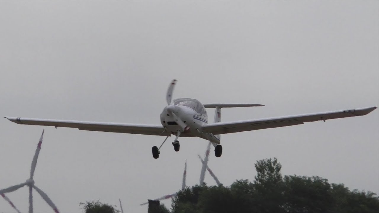 DA20-A1 Katana takeoff and landing at Airfield Spitzerberg | D-ENOL