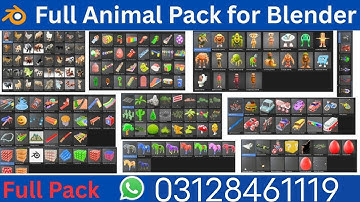 Animal Full Pack in Blender |How to make animal crossing fountain video in blender