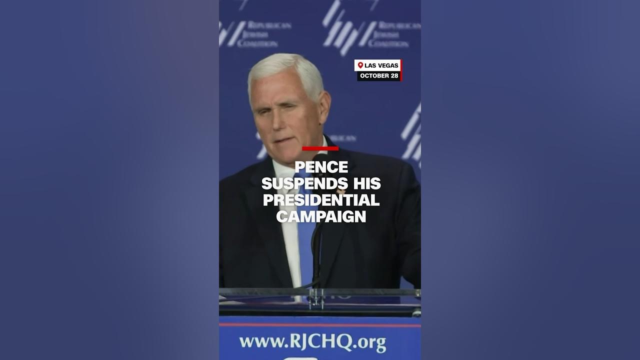 Pence suspends his presidential campaign