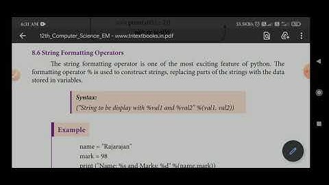 12 CS Chapter-8 | formatting character | format (), built in string functions | membership operator