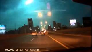 bolide caught by taxi camera