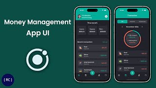Money Management App UI in Ionic | Finance App UI in Ionic | Money Tracker