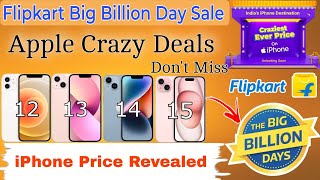 iPhone 12 & iPhone 13, 14 Price Flipkart BBD Sale | Flipkart Big Billion Days iPhone Price Revealed✅