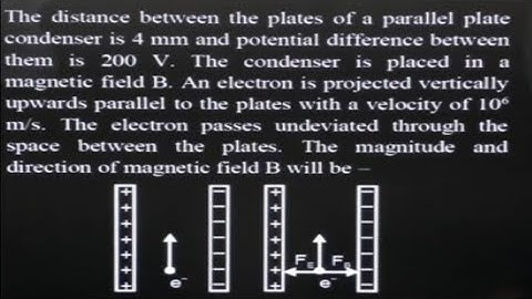The Distance Between The Plates Of Parallel Plates Condenser is 4mm And Potential Difference is 200V