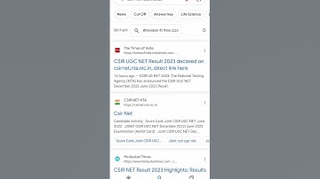 CSIR NET/ JRF/ Results/ 2023  /NET result