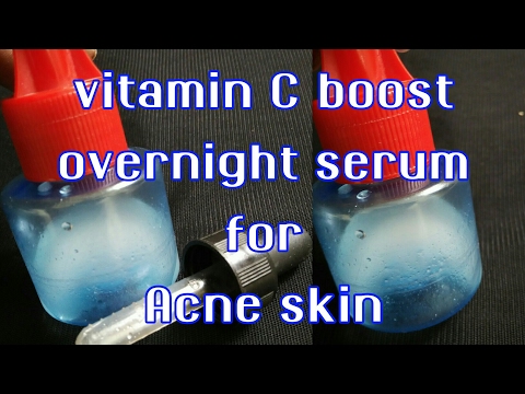 homemade Vitamin C night glow serum  for Acne skin