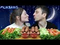 МУКБАНГ СОСИСКИ С ОВОЩАМИ | MUKBANG SAUSAGES WITH VEGETABLES | #sausage #сосиски