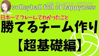 【バレーボール】勝てるチーム作り【超基礎編】～日本一でプレーした指導者の思考法・イメージは実現化する～