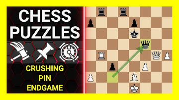 Chess Puzzles to Practice. Themes: Crushing, Pin, Endgame. Learn Chess