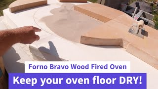 SIMPLE TRICK to keep your wood fired pizza oven floor DRY! | Installing the Wood Fired Oven Floor