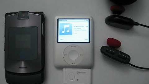 iPod Bluetooth Stereo adapter and mobile phone with Lubix Bluetooth Stereo Headset - Dual Pairing