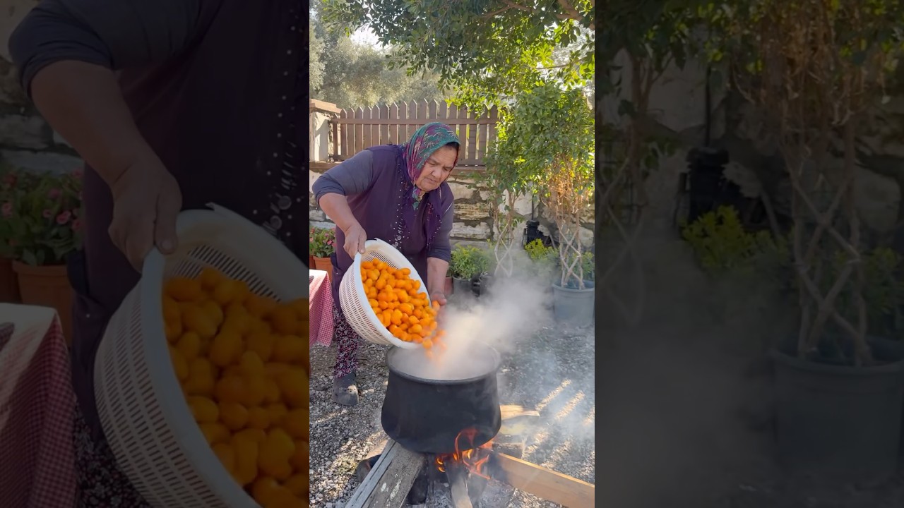 Odun ateşinde Kumkuat (Kamkat) reçeli yaptım..😋 #doğalyaşam #yemektarifleri #köy