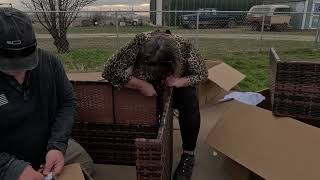 Assembling the LHBcraft 7 Piece Patio Furniture Set Assembling the LHBcraft 7 Piece Patio Furniture Set