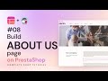 [08] How to build About us page on PrestaShop with Creative Elements live pagebuilder | Tutorial