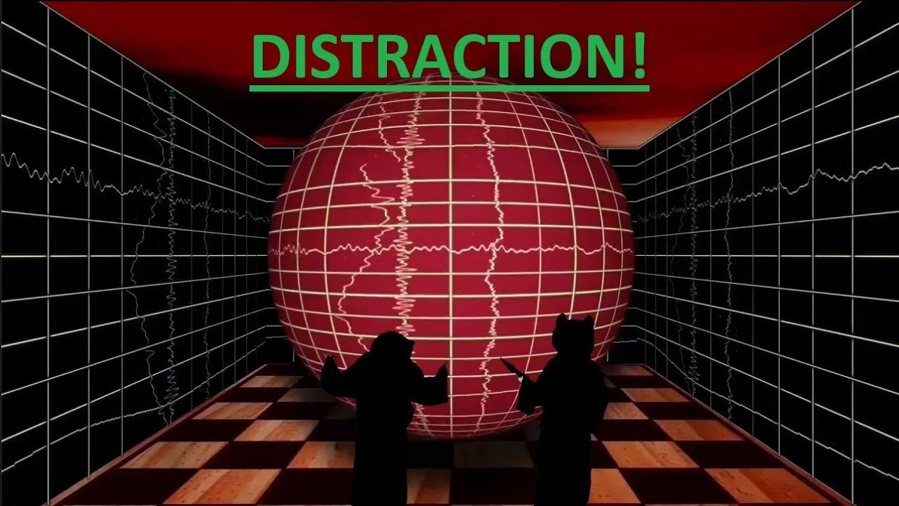 DISTRACTION! (audio visualization sphere/room, with cat monks! Industrial, djent breakcore?)