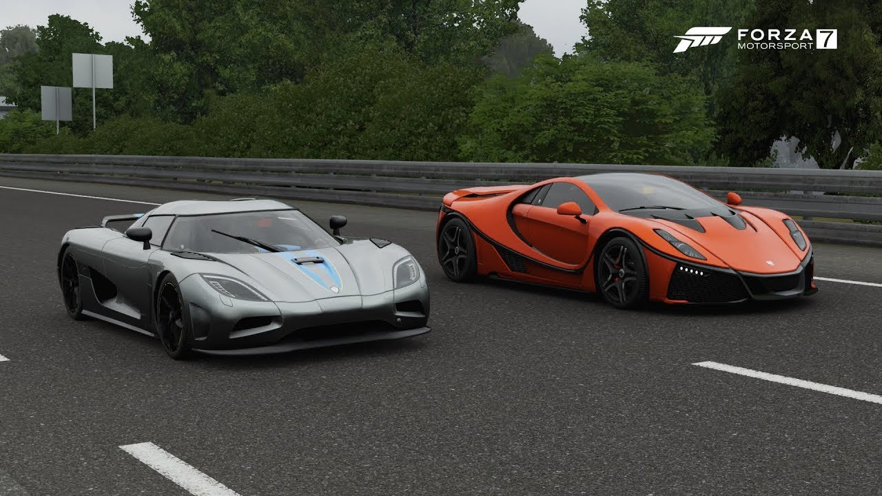 Forza 7 Drag race: Koenigsegg Agera vs GTA Spano
