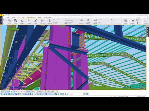 Portal Frame on Compound Columns | Tekla Structures