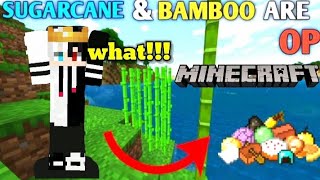 minecraft but bamboo and sugarcane are op 😱😨 #minecraft #gameplay #subscribe (Gamer X Aunsh)