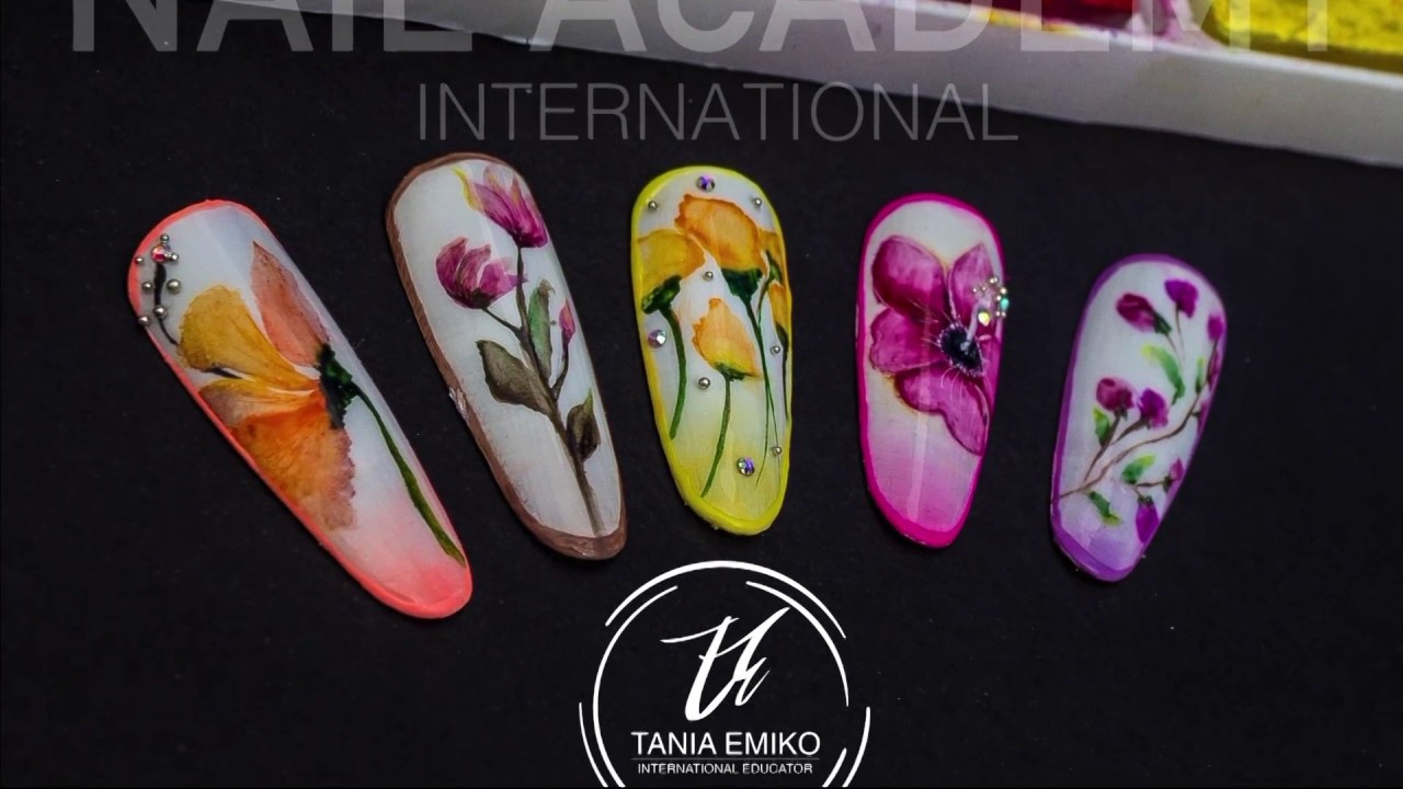 Curso de Nail Art em Aquarela - YouTube