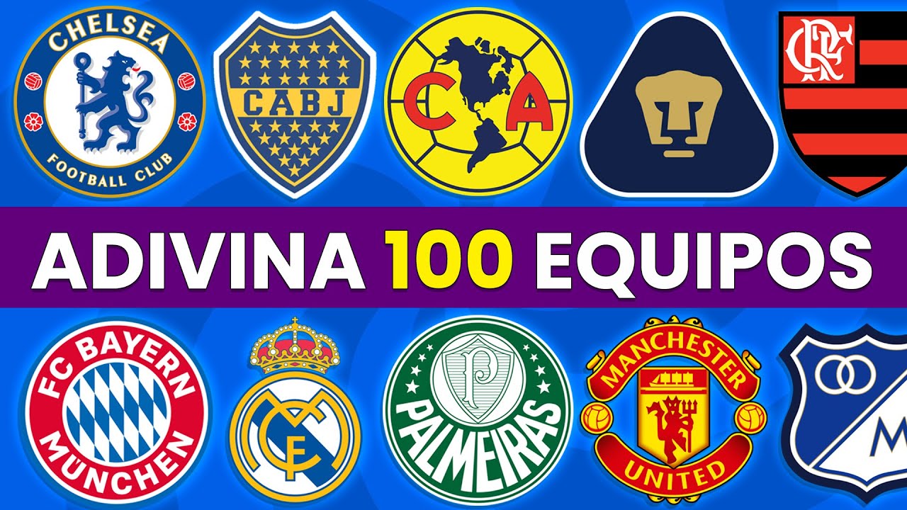 Adivina 100 CLUBES de Fútbol por el Escudo ⚽??| Equipos del Mundo ? -  YouTube