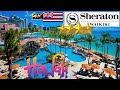 4K HAWAII SHERATON WAIKIKI HOTEL 2023 НЕПЛОХАЯ ЧЕТВЕРКА HONOLULU GOOD BEACH RESORT USA