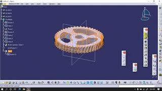 Modelling of Double Helical Gear in Catia V5