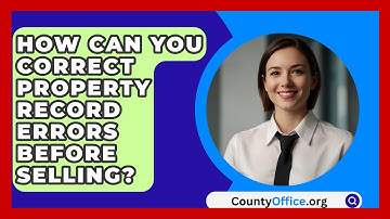How Can You Correct Property Record Errors Before Selling? - CountyOffice.org